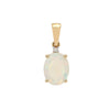 Radiant Opal Diamond and 14k Gold Pendant(RSNK29)