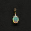Radiant Opal Diamond and 14k Gold Pendant(RSNK29)