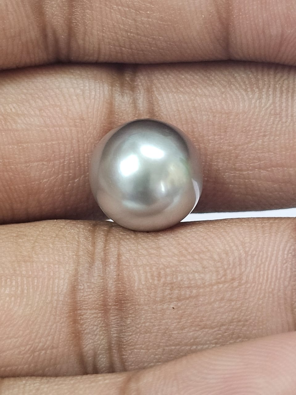 Certified Tahitian Grey Black Pearl Undrilled 11.66 Carats (12.82 Ratti) 12-13mm Tahiti