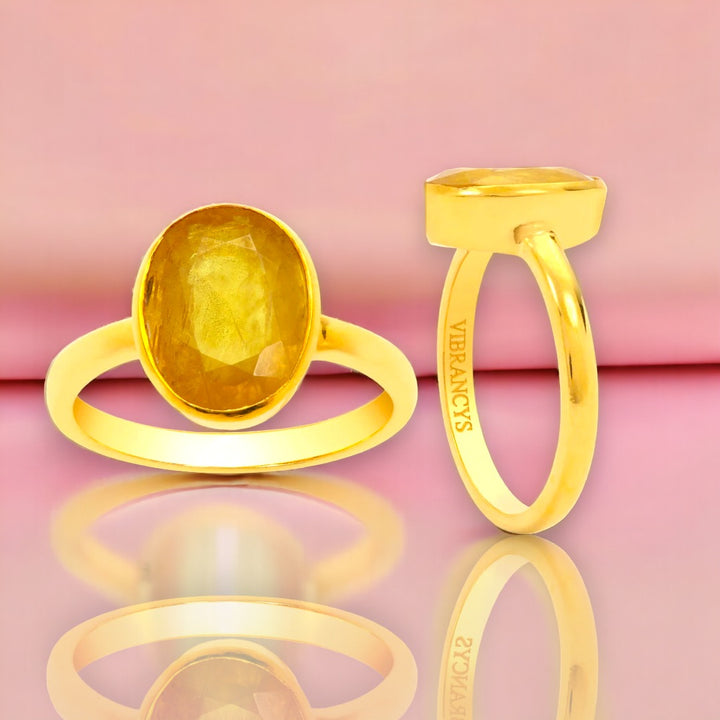 Yellow Sapphire (Pukhraj) Ring in Panchdhatu (RYGP)