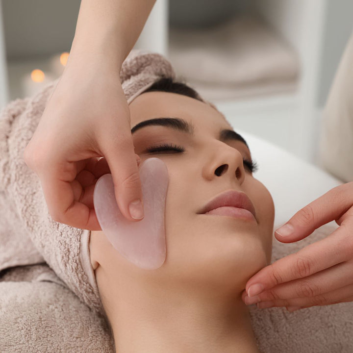 Rose Quartz Gua Sha and Face Roller Combo