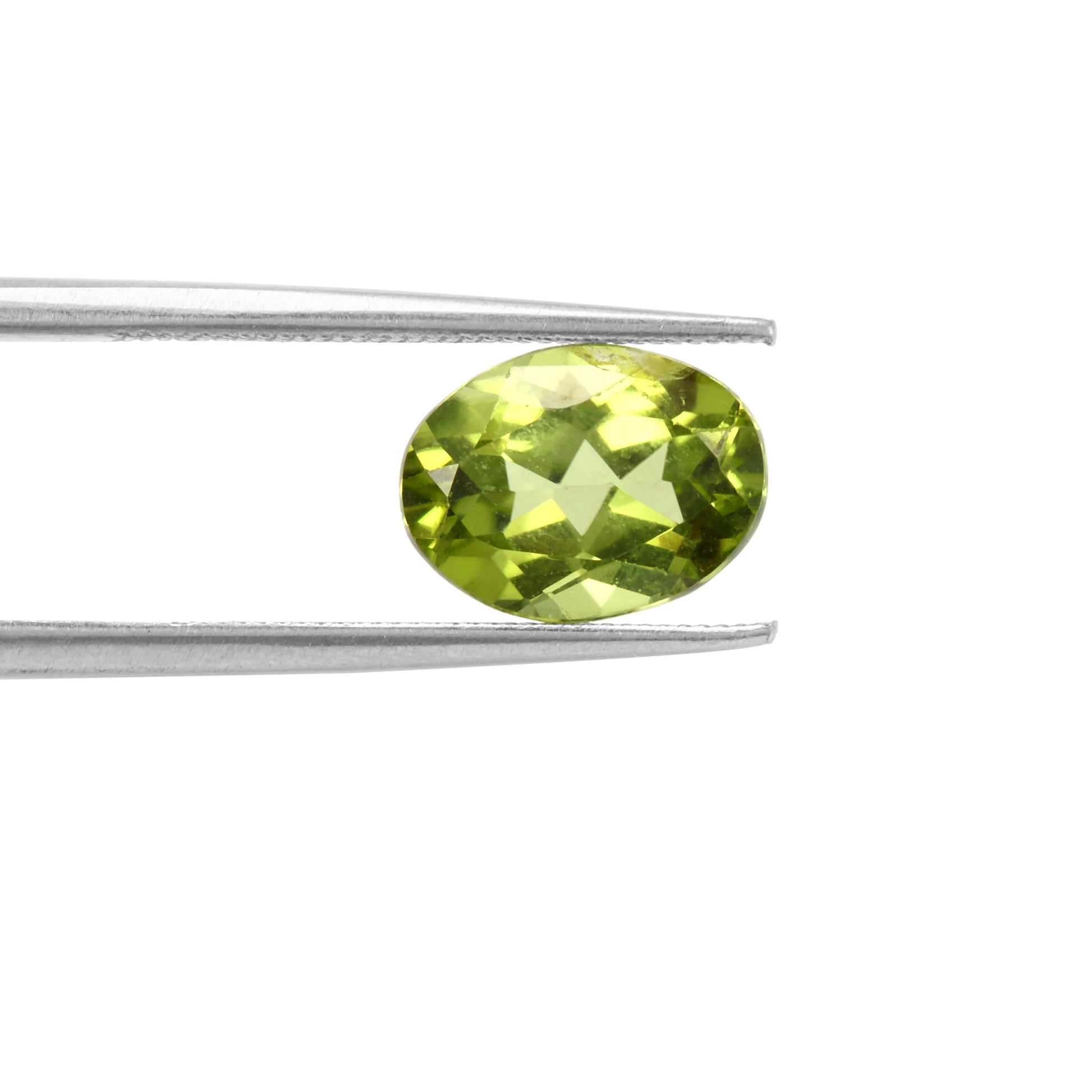 Certified Peridot Oval 1.95 Carats