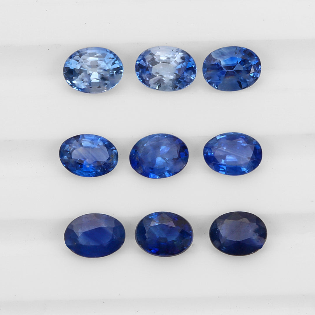 2Pc Lot Ceylon Blue Sapphire 4x3mm 0.20 Carats