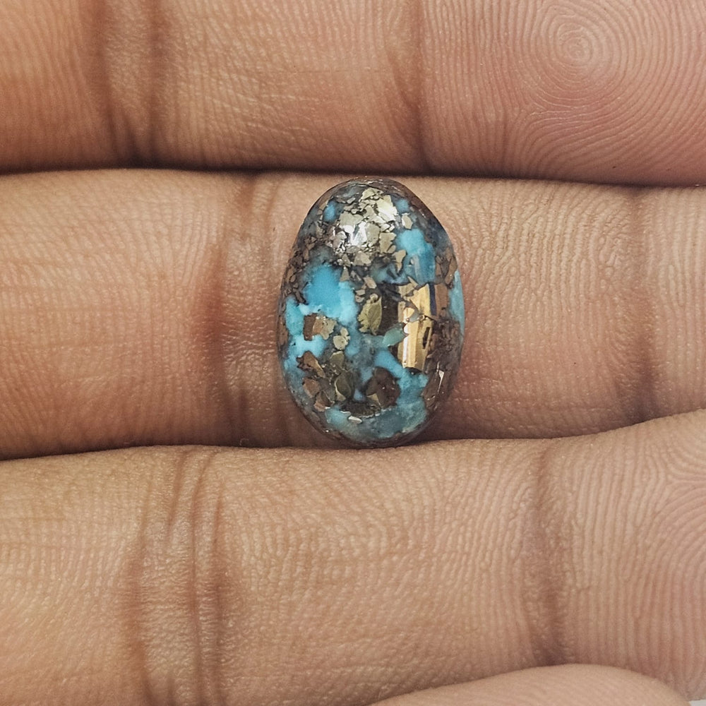 Certified Nishapuri Turquoise (Firoza) Oval 10.05Cts (11.05 Ratti) SGZI38