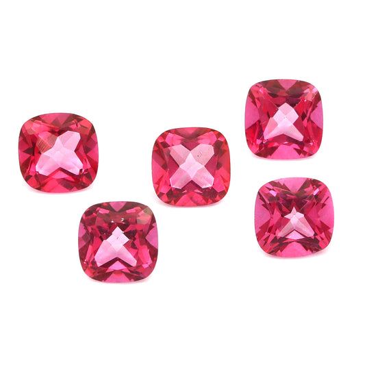 5Pc Lot Mystic Pink Topaz 6x6mm 5.95 Carats