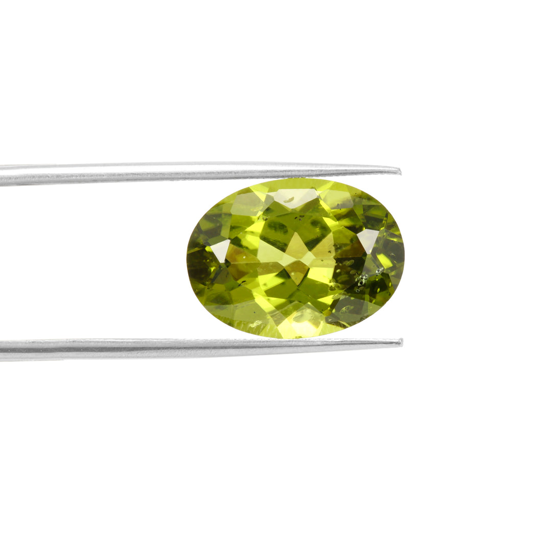 Certified Peridot Oval 7.77 Carats