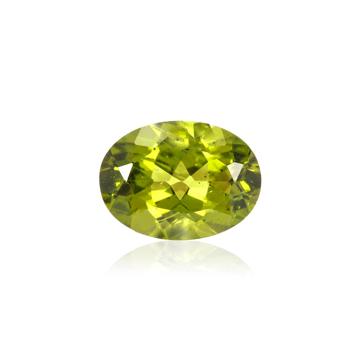 Certified Peridot Oval 7.77 Carats