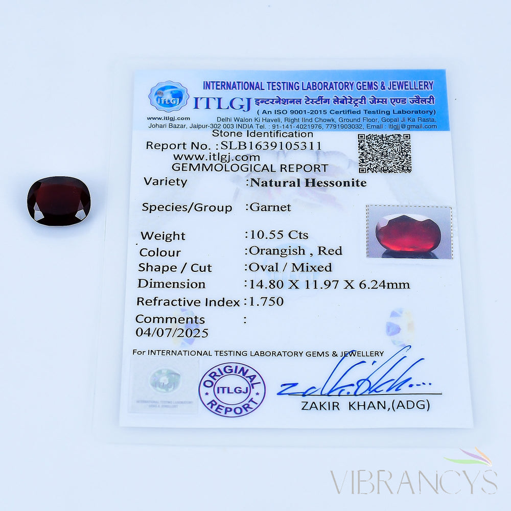 Natural Hessonite Garnet