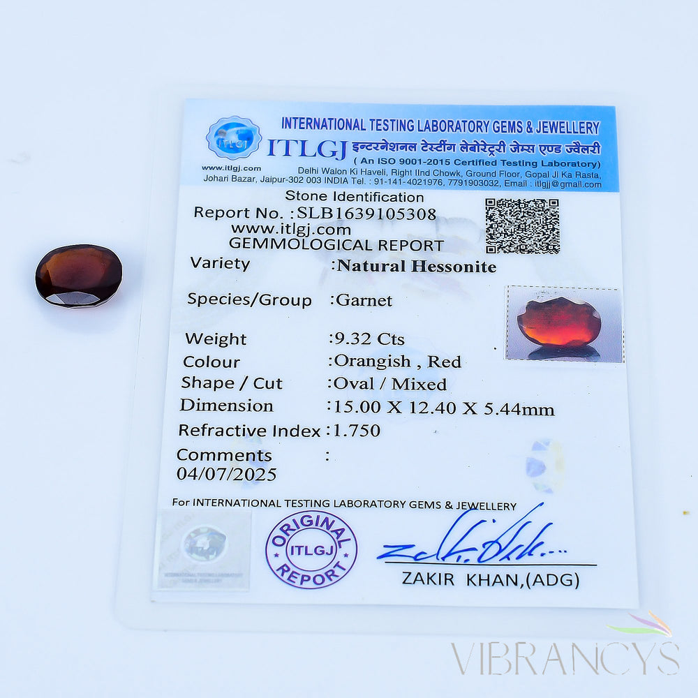 Natural Hessonite Garnet