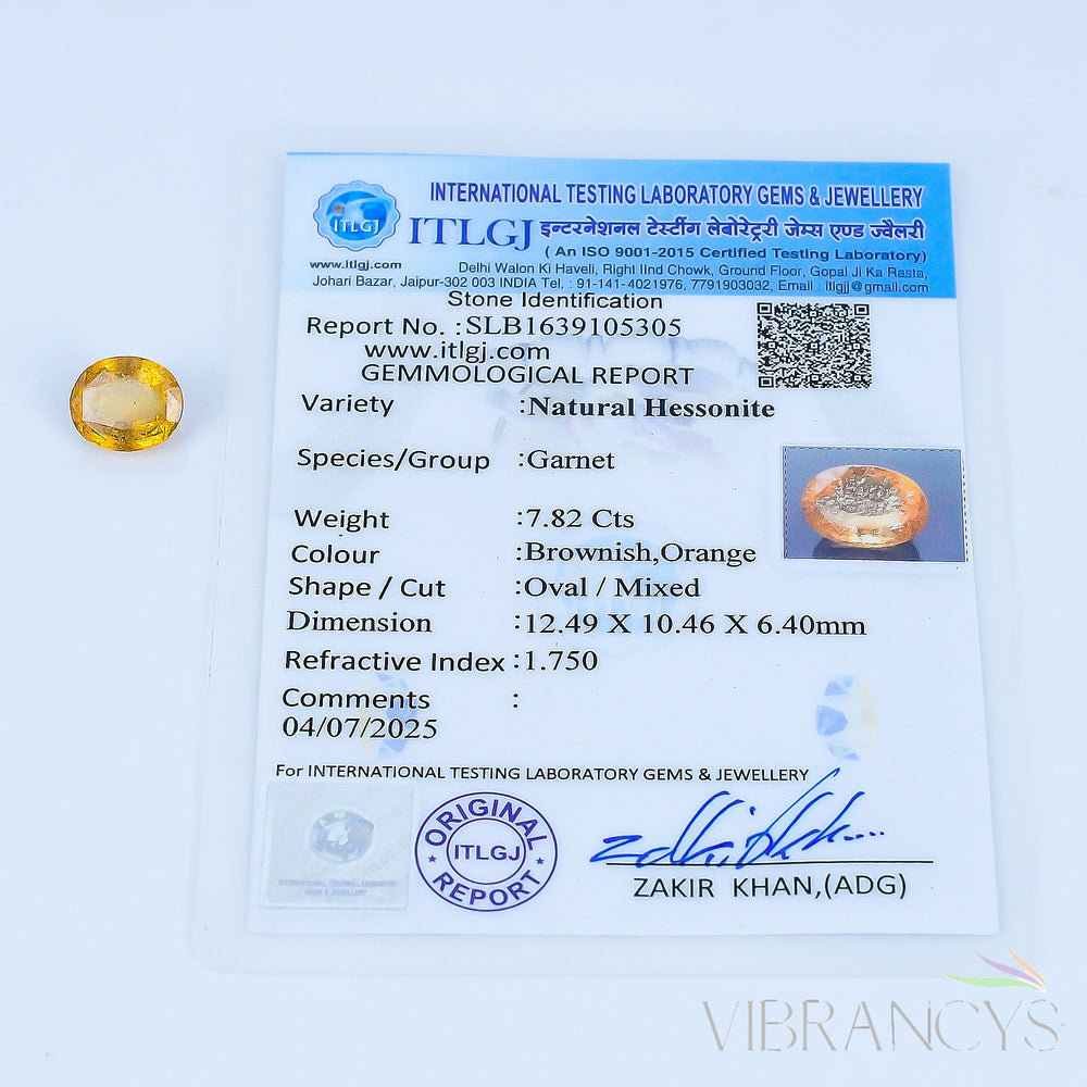 Natural Hessonite Garnet