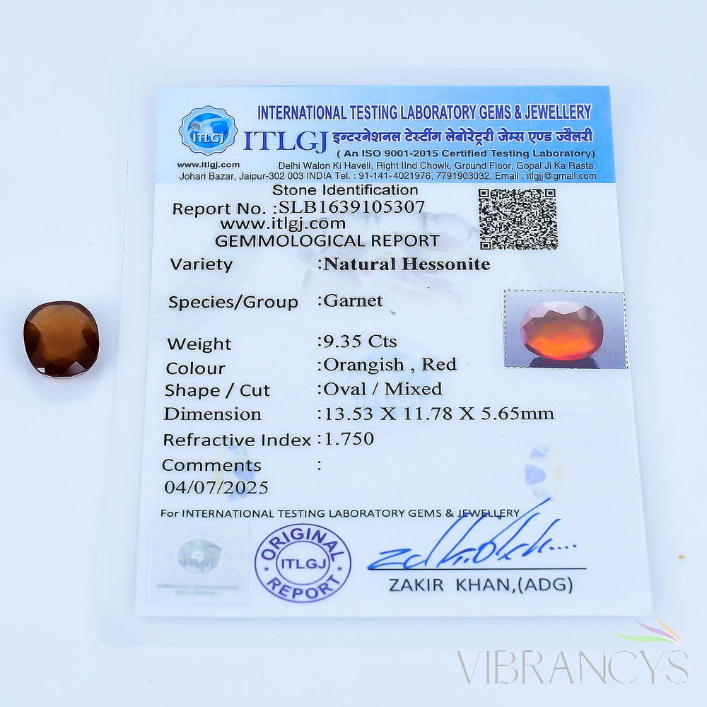 Natural Hessonite Garnet