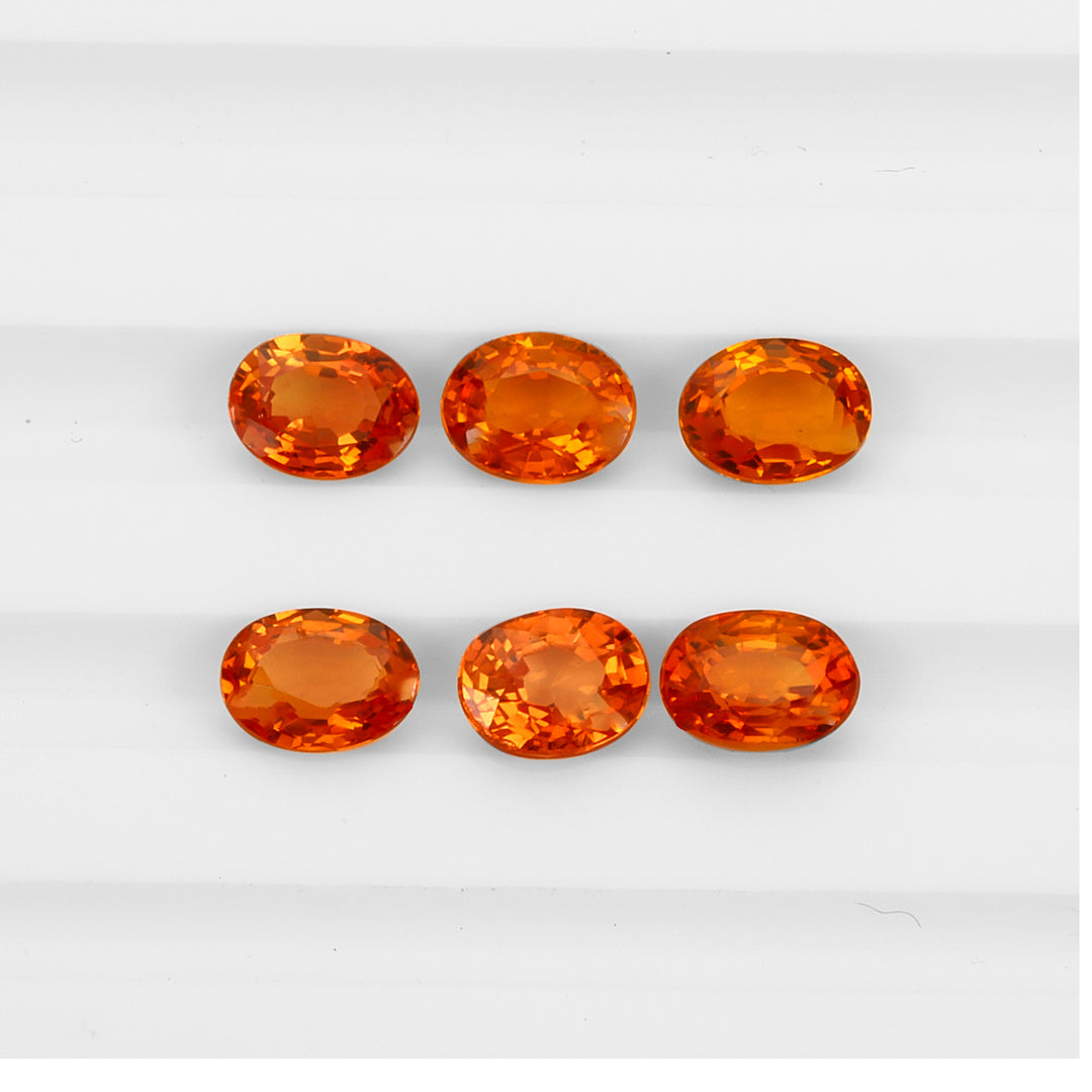 2Pc Lot Songea Orange Sapphire 0.50 Carats