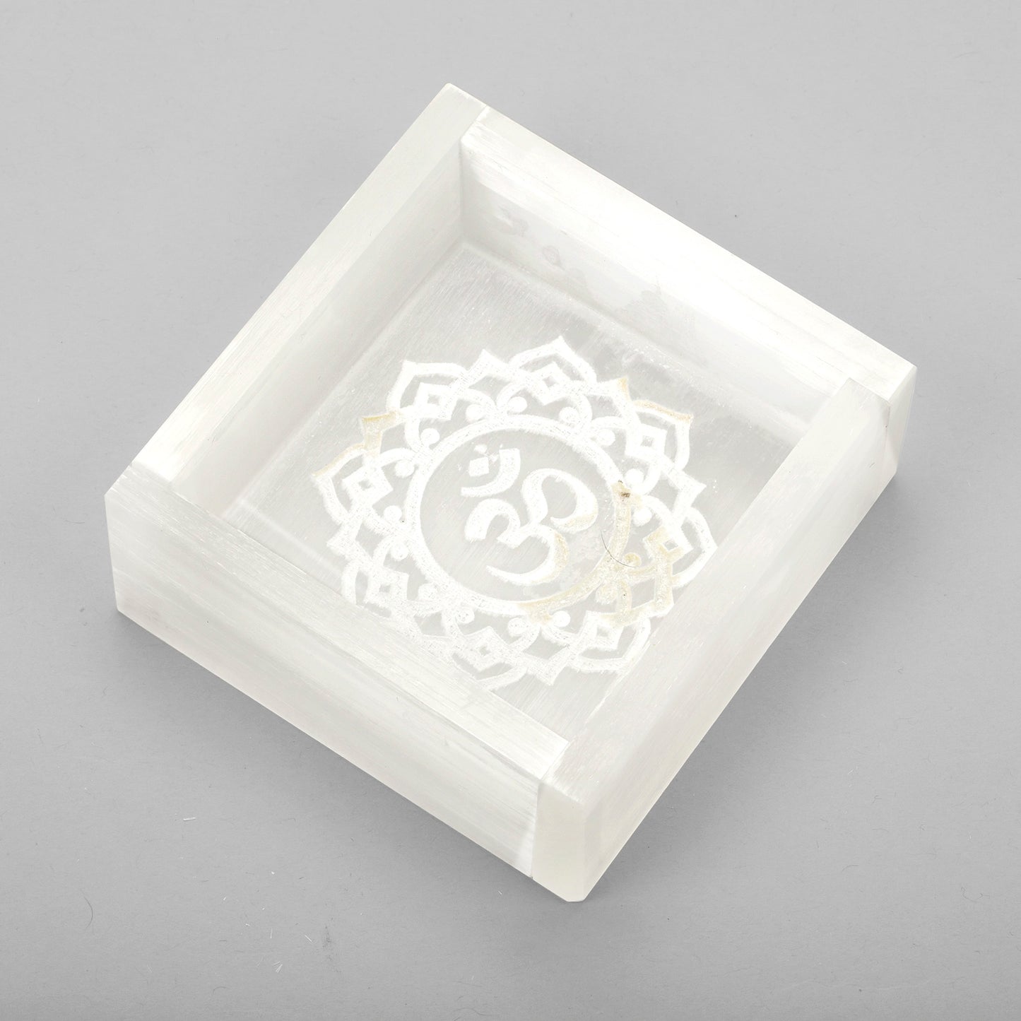 Om Symbol Selenite Bowl