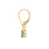 Emerald and Diamond Earring Studs in 14KY Gold(TANK06)