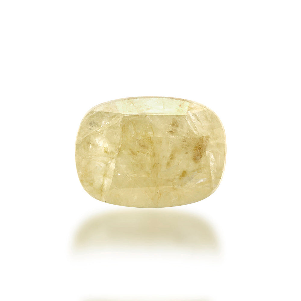 Certified Yellow Sapphire- 6.07 Carats (6.68 Ratti) Burma, SKU:TGZI95