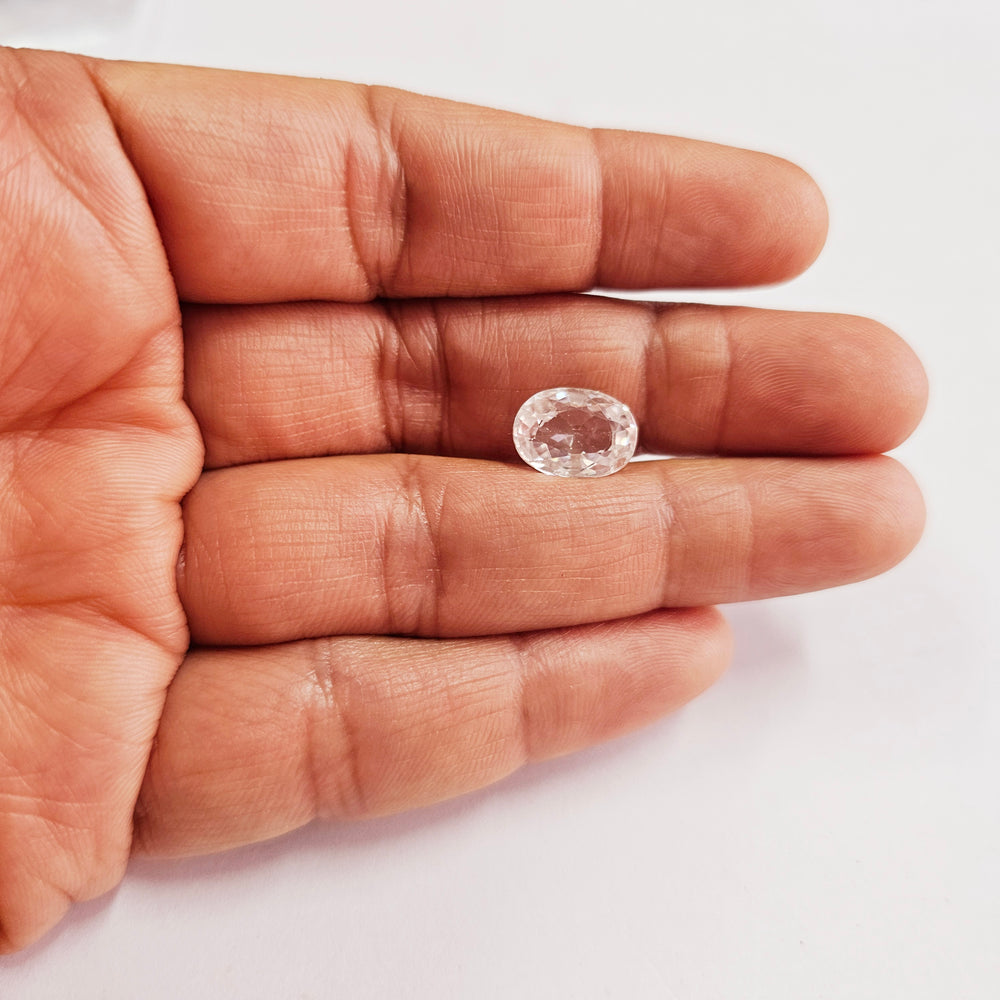 Certified White Zircon 8.63 Cts (9.49 Ratti) TMVW10