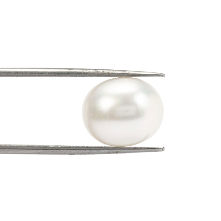 White South Sea Pearl Drilled 7.75 Carats (8.52 Ratti) 10-11mm Australia TNCI73