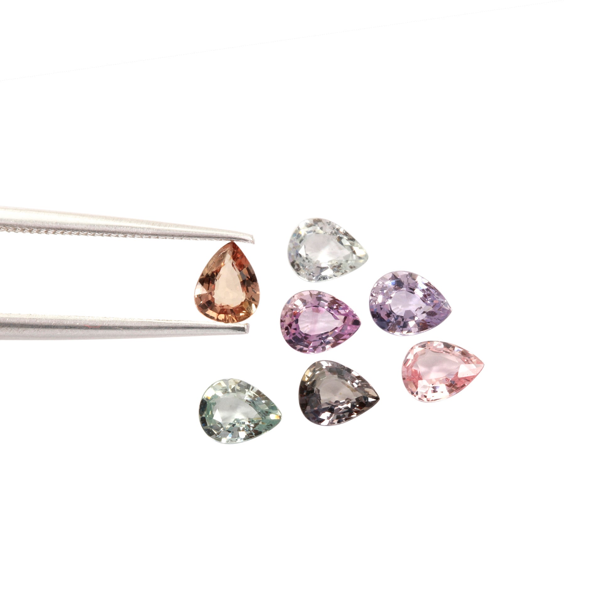 7Pc Lot Multi Sapphire 1.75 Carats