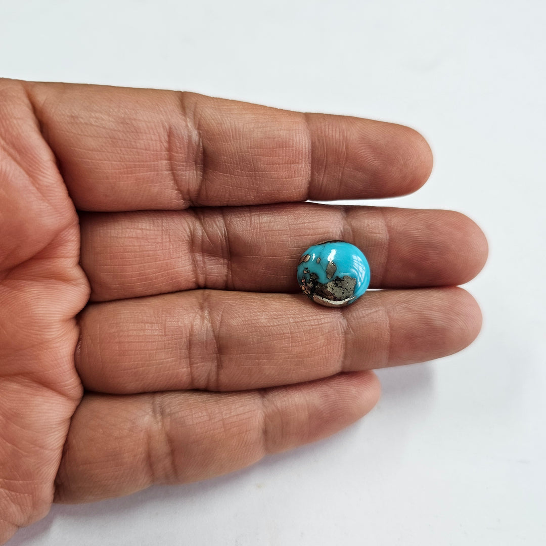 Irani Turquoise (Firoza) Oval 8.26 Cts (9.09 Ratti)