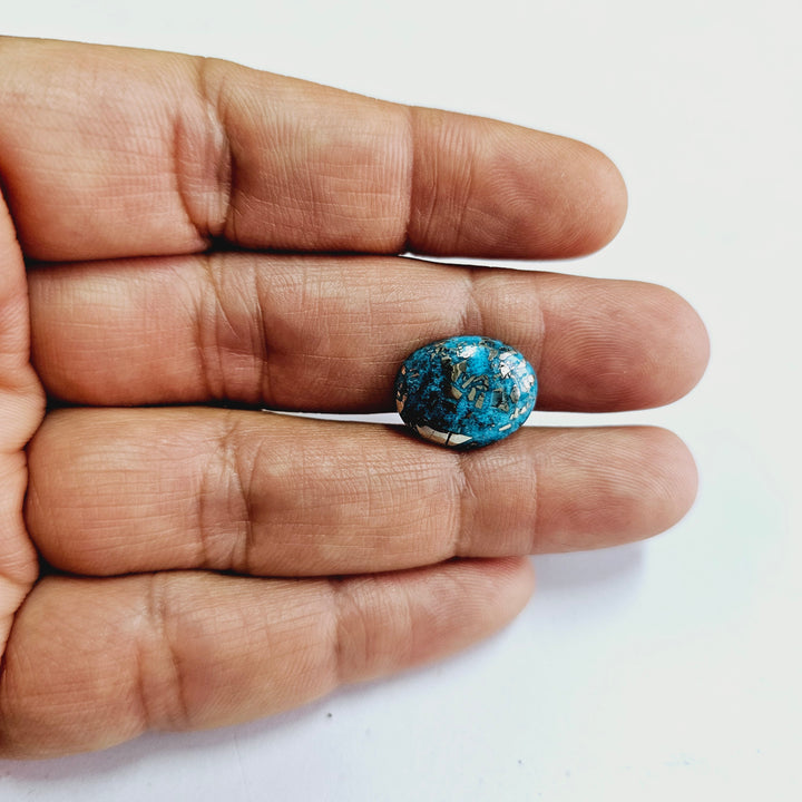 Irani Turquoise (Firoza) Oval 7.85 Cts (8.64 Ratti)