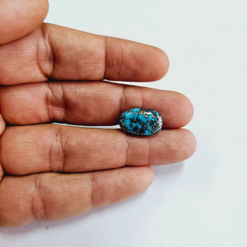 Irani Turquoise (Firoza) Oval 8.00 Cts (8.80 Ratti)