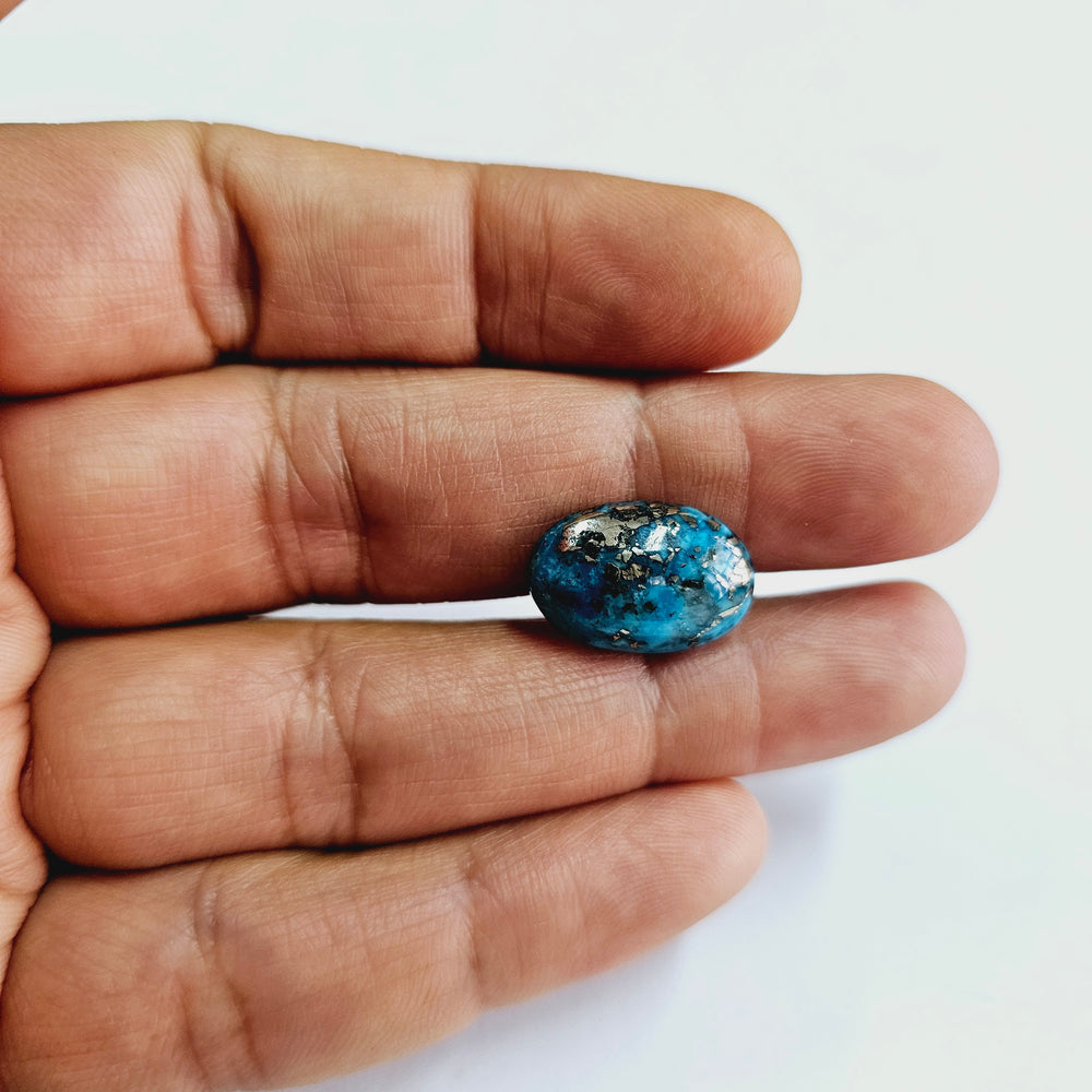 Certified Nishapuri Turquoise (Firoza) Oval 10.78 Cts (11.86 Ratti)