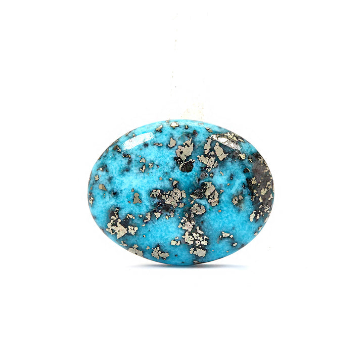 Irani Turquoise (Firoza) Oval 8.44 Cts (9.28 Ratti)