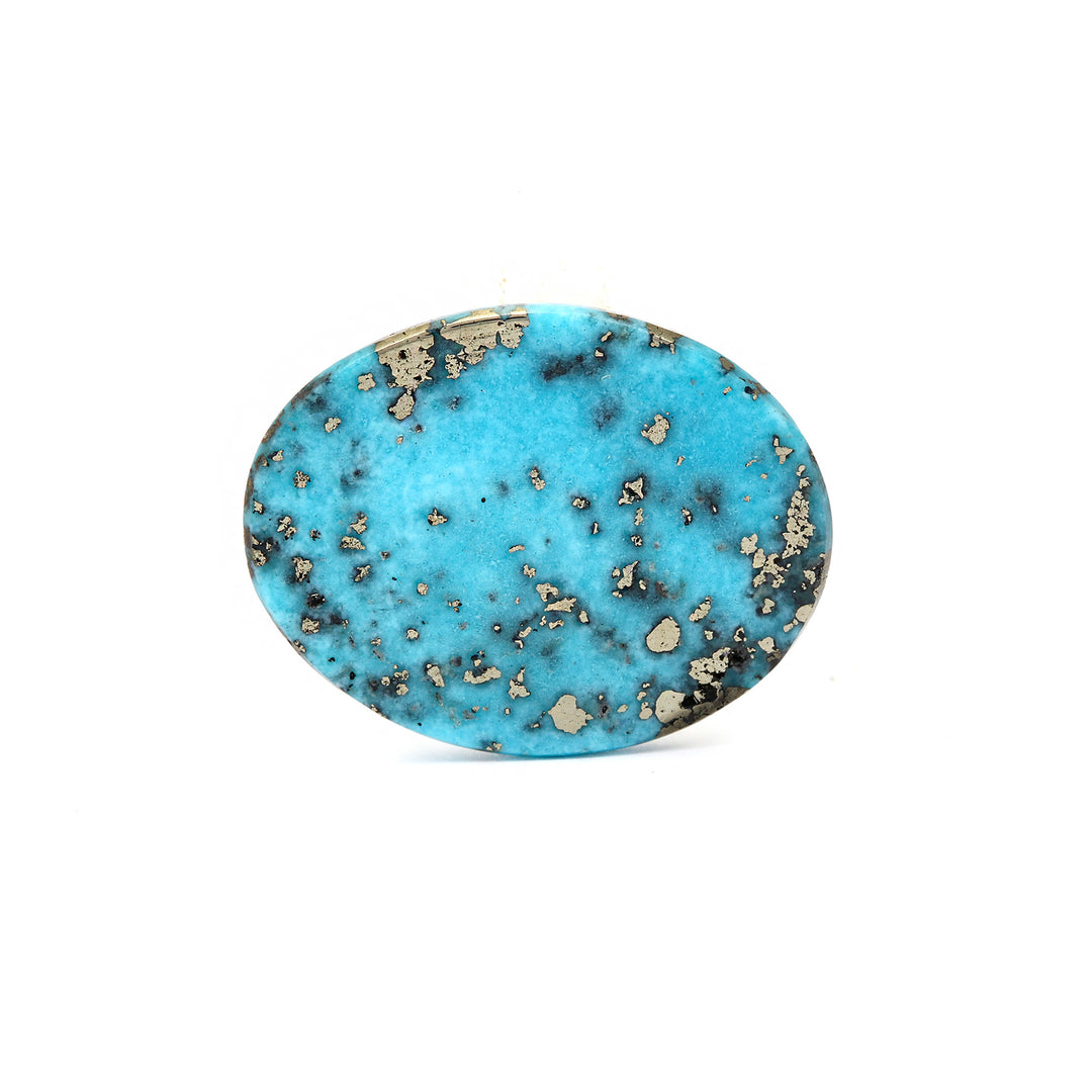 Irani Turquoise (Firoza) Oval 8.44 Cts (9.28 Ratti)