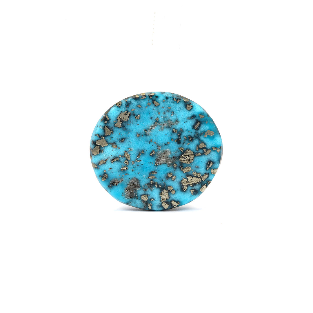 Irani Turquoise (Firoza) Oval 6.90 Cts (7.59 Ratti)