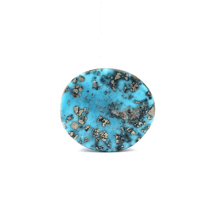 Irani Turquoise (Firoza) Oval 6.79 Cts (7.47 Ratti)