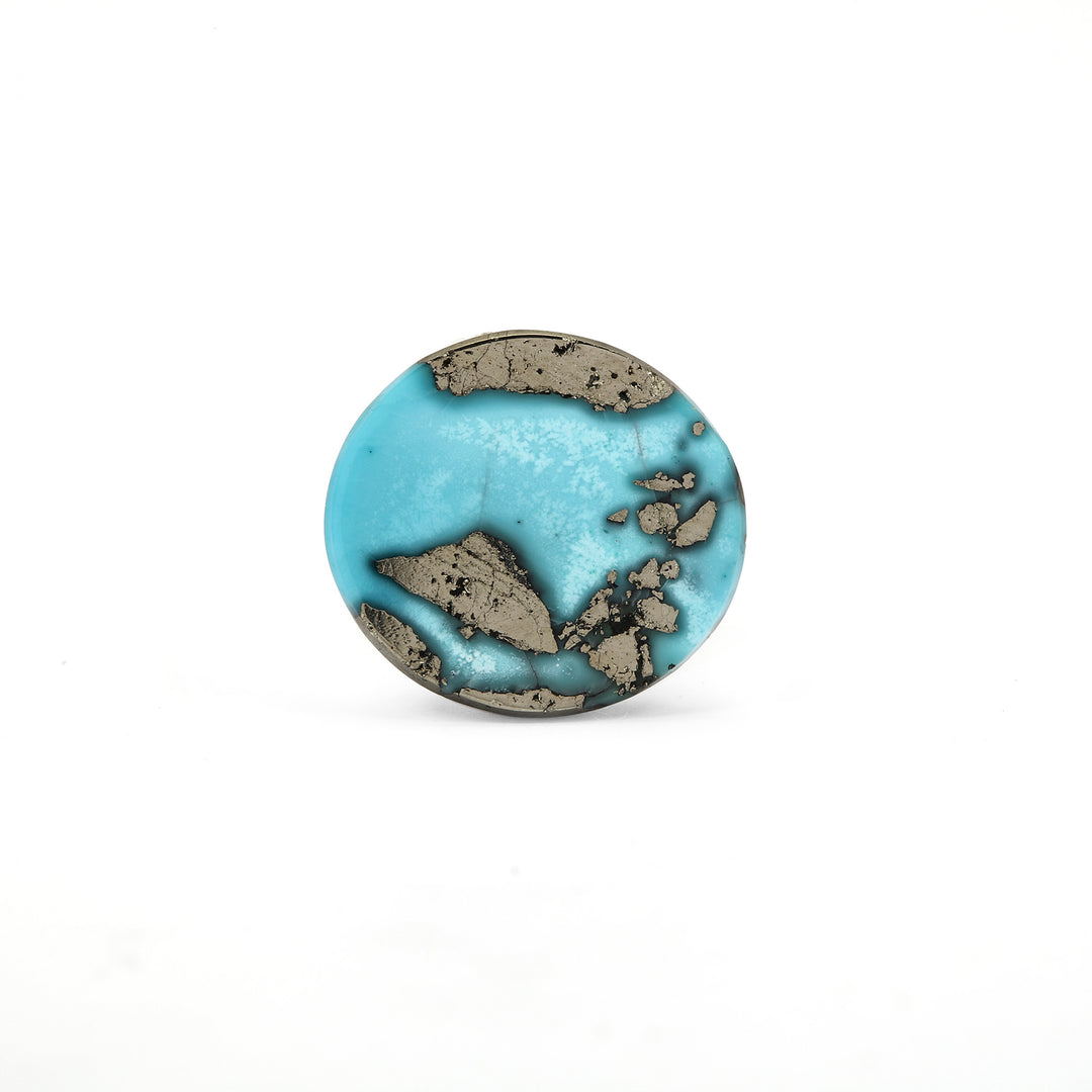 Irani Turquoise (Firoza) Oval 8.26 Cts (9.09 Ratti)