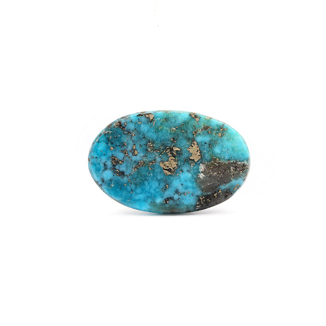 Irani Turquoise (Firoza) Oval 6.43 Cts (7.07 Ratti)