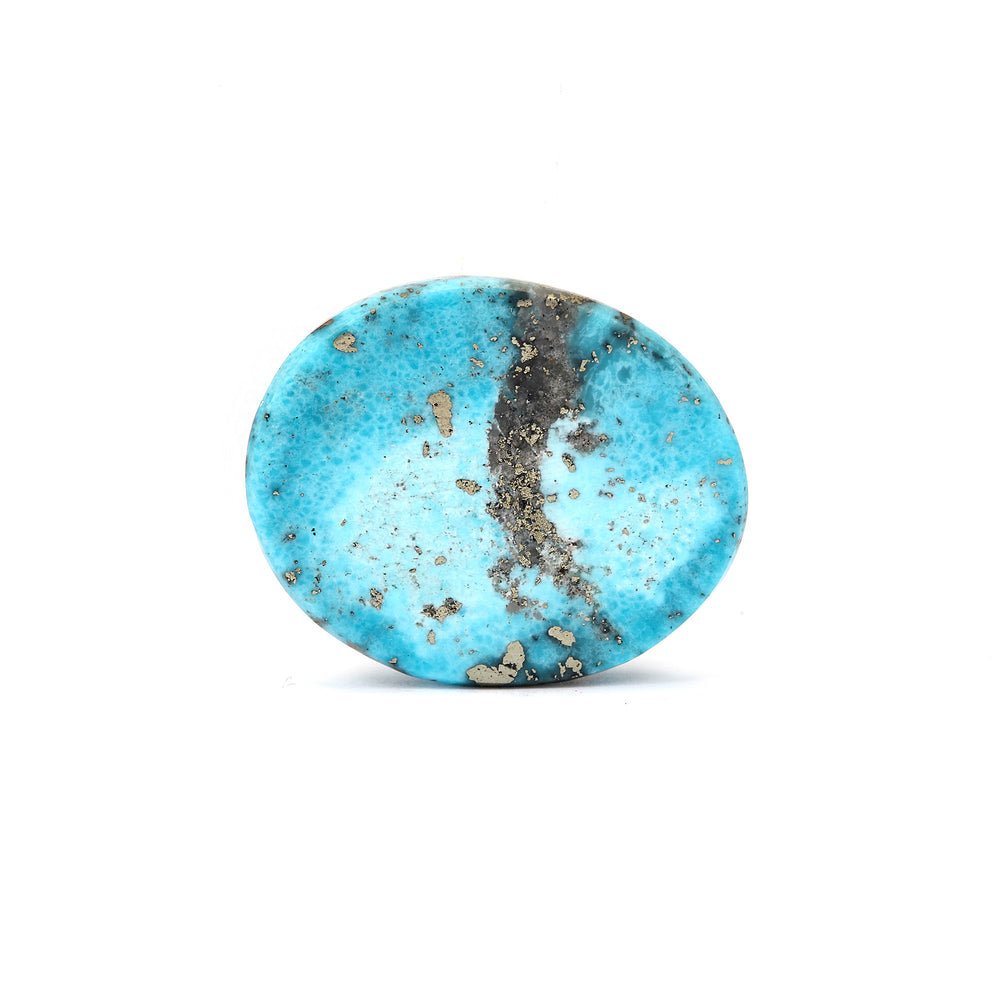 Certified Nishapuri Turquoise (Firoza) Oval 10.71 Cts (11.78 Ratti)