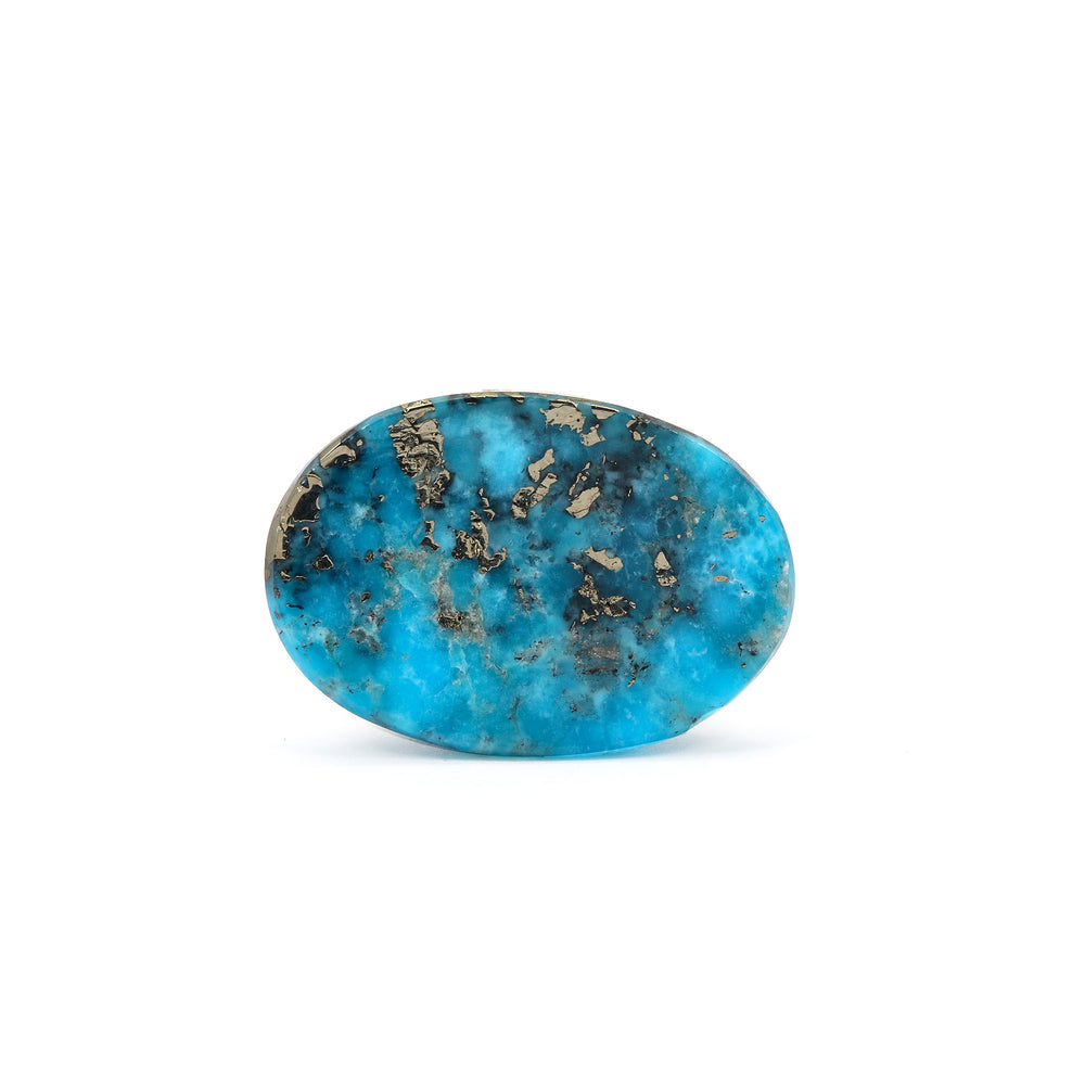 Certified Nishapuri Turquoise (Firoza) Oval 10.78 Cts (11.86 Ratti)