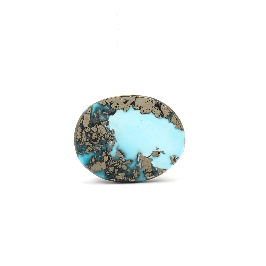 Irani Turquoise (Firoza) Oval 10.99 Cts (12.09 Ratti)