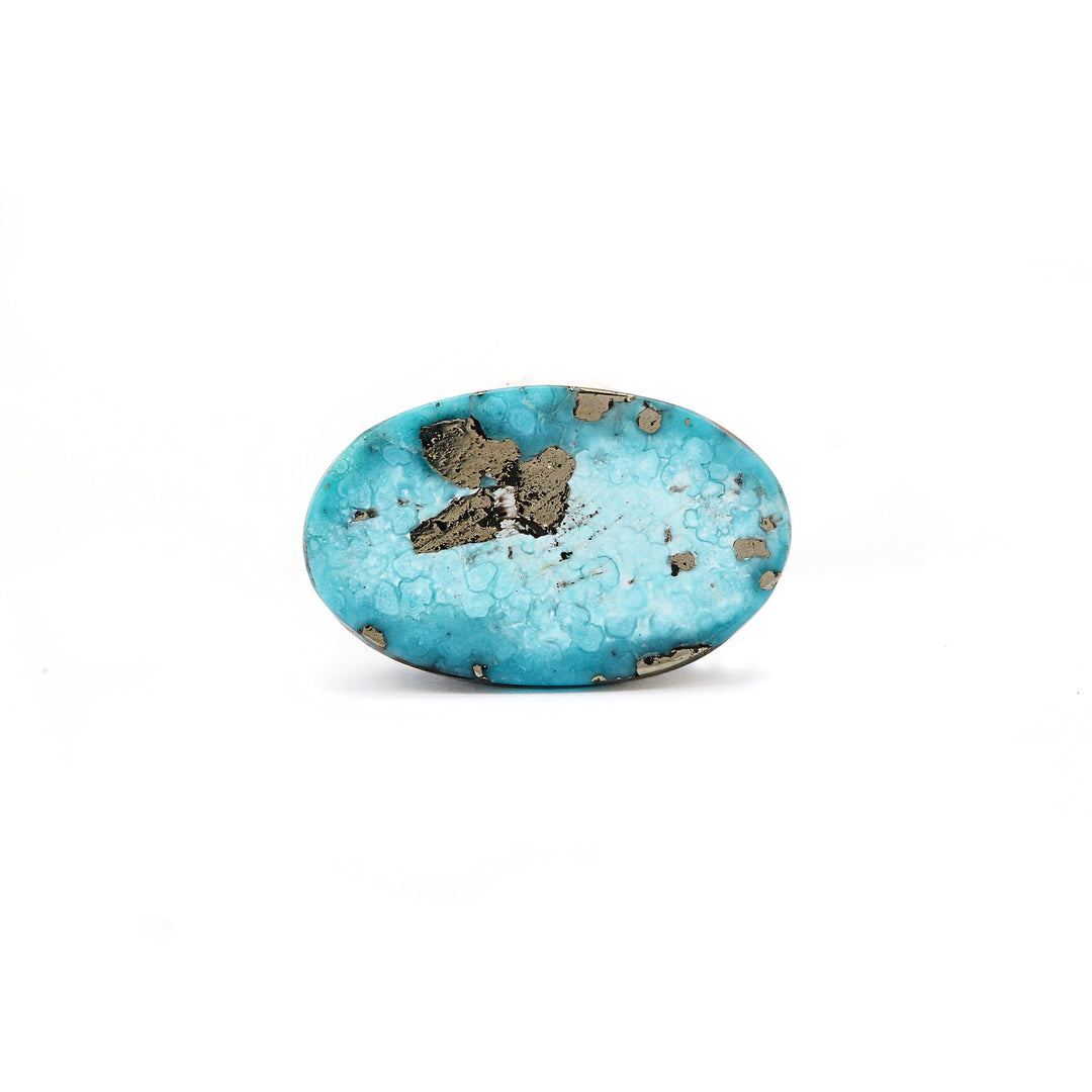 Irani Turquoise (Firoza) Oval 8.53 Cts (9.38 Ratti)