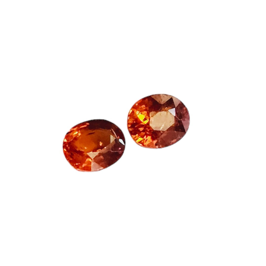 2Pc Lot Spessartite Garnet 5x4mm 0.60 Carats