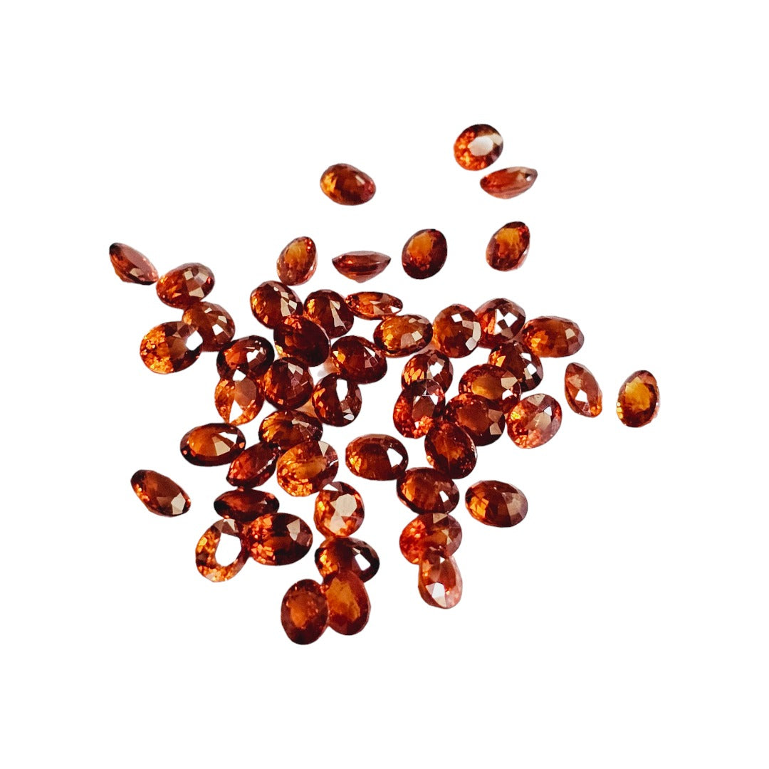 2Pc Lot Spessartite Garnet 5x4mm 0.60 Carats