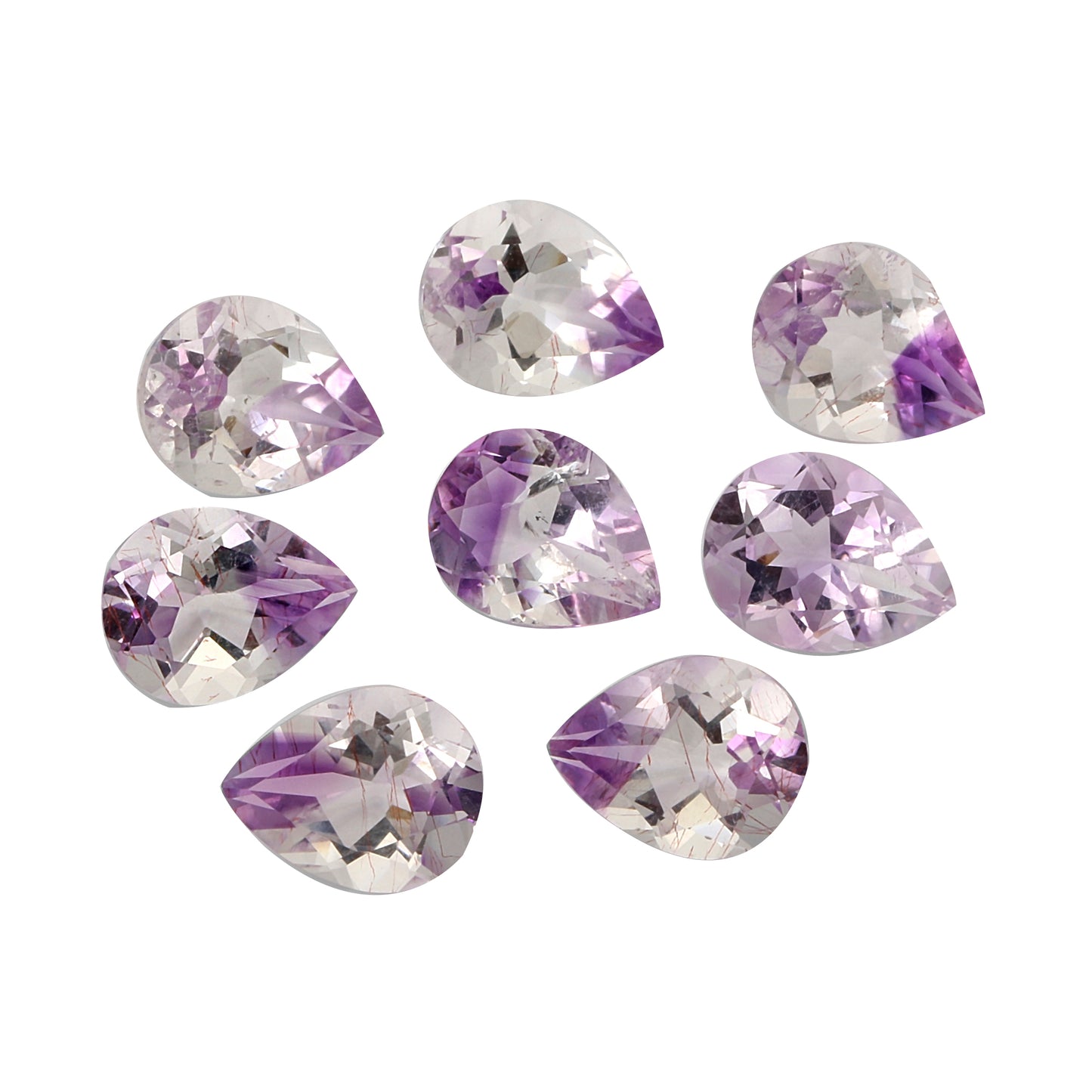 2Pc Lot Amethyst 9x7mm 3.00 Carats