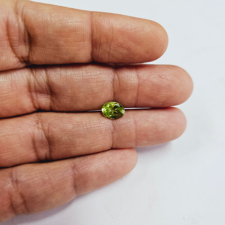 Certified Peridot Oval 1.57 Carats