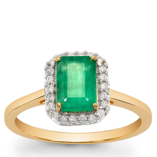 Emerald and Diamond Ring in Gold (UENK20E)