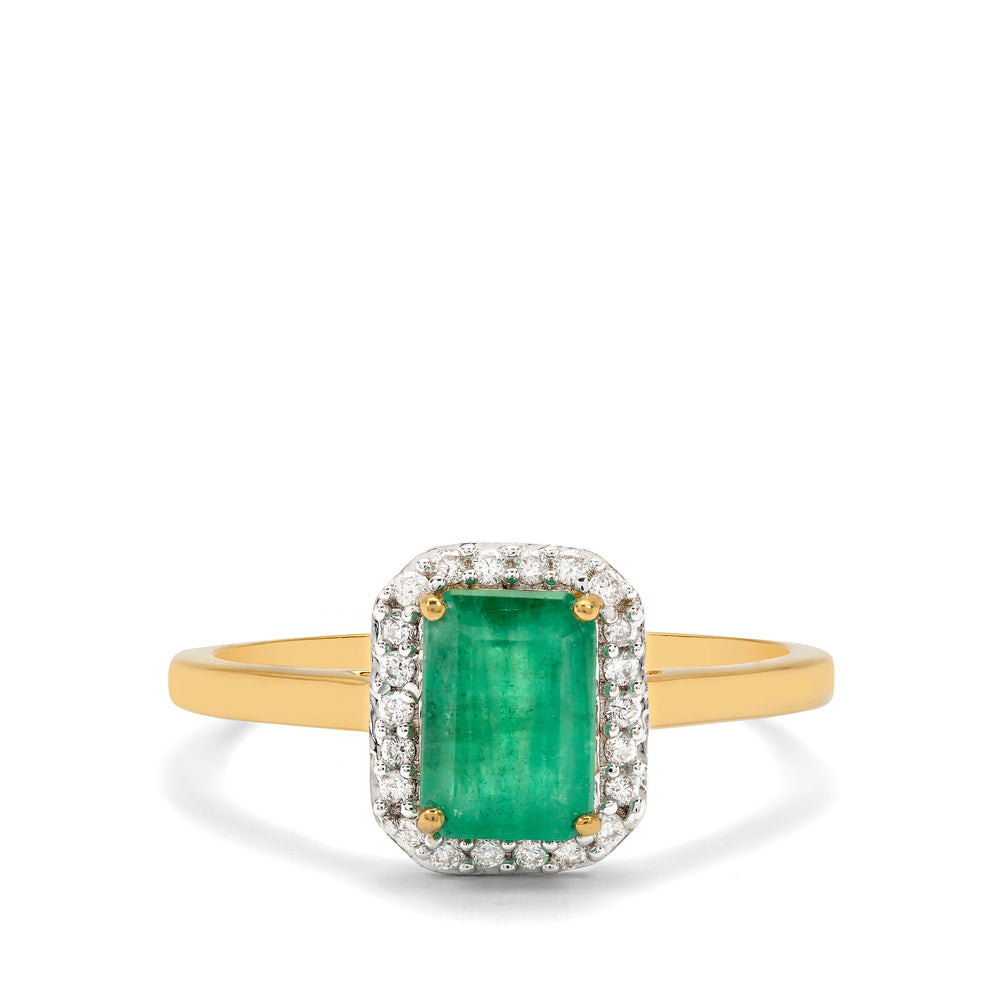 Emerald and Diamond Ring in Gold (UENK20E)