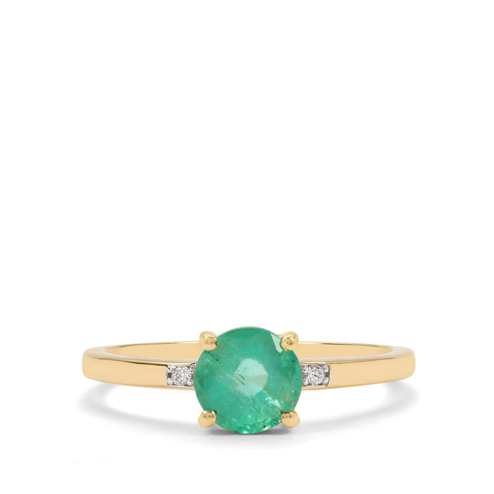 Emerald and Diamond Ring in 14KY Gold(ULNK13E)