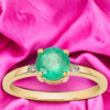 Emerald and Diamond Ring in 14KY Gold(ULNK13E)