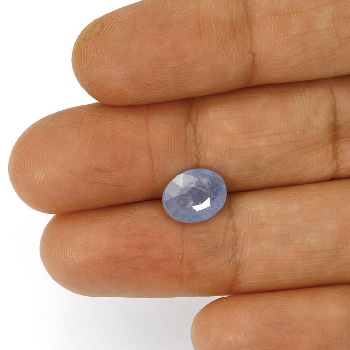 Certified Blue Sapphire (Neelam) 3.56 Cts (3.92 Ratti) Sri Lanka (Ceylon)