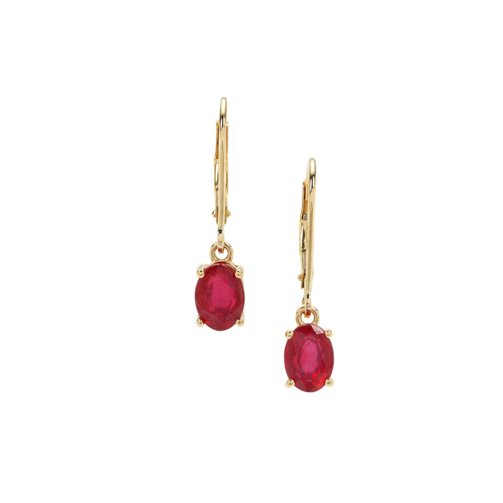 Classic Gold Earring with Ruby (VDNK12)