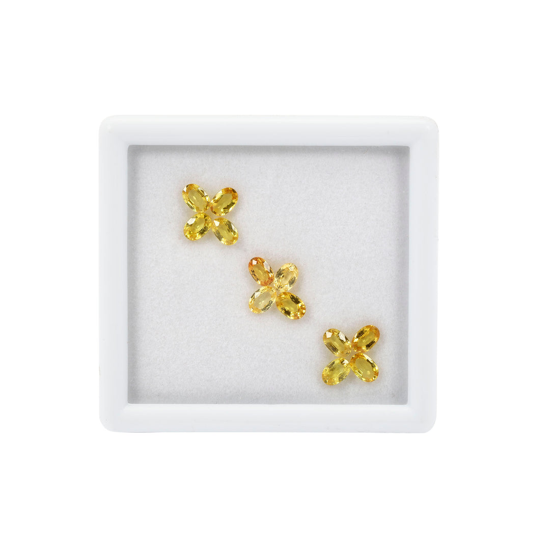 4.80 Cts. Yellow Sapphire(12 Pieces) Gemstone Set