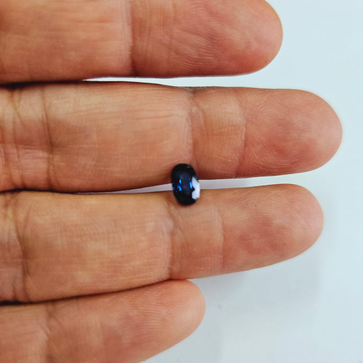 Certified Nigerian Blue Sapphire Oval 1.07 Carats VUCI97