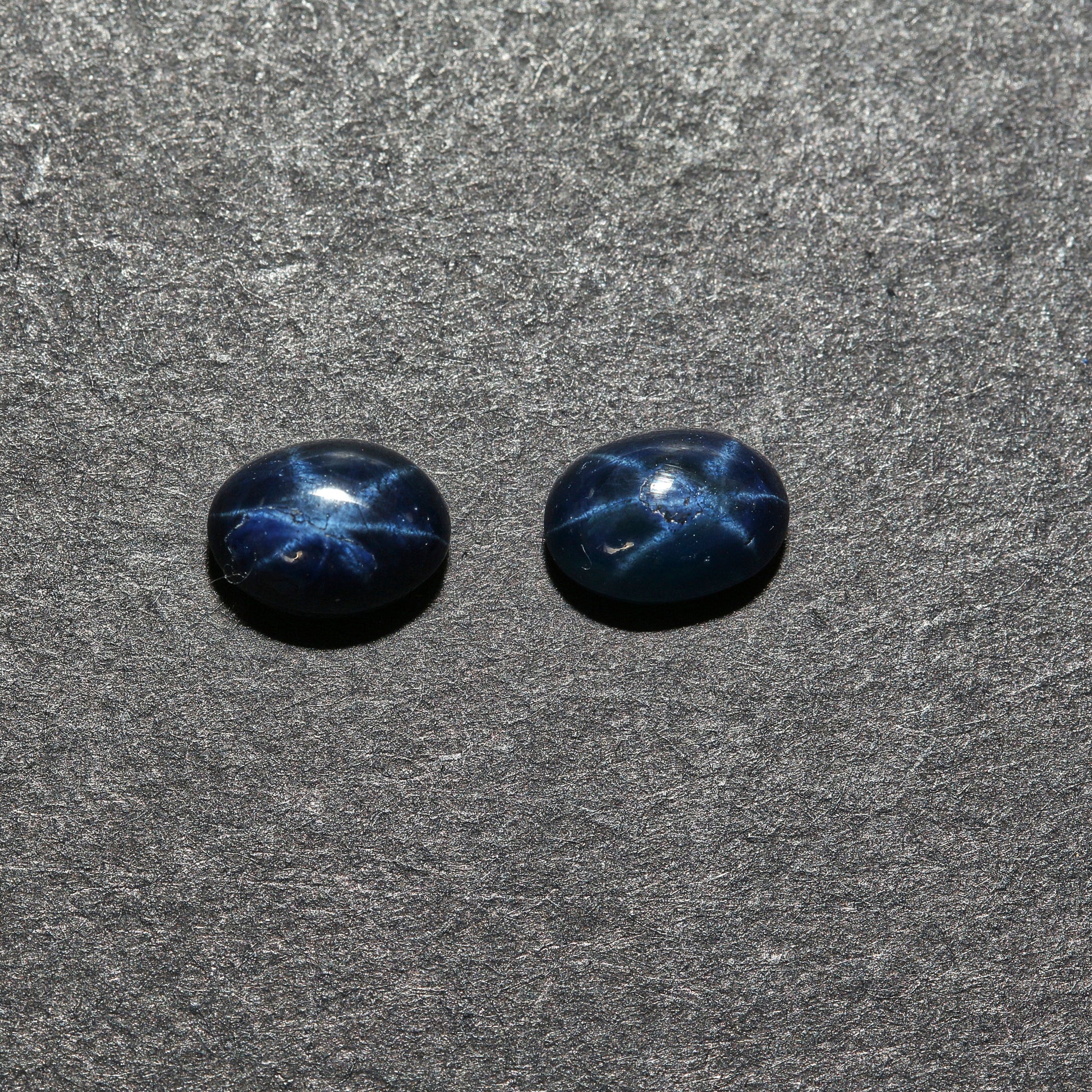 2Pc Lot Blue Star Sapphire Oval 2.40 Carats WEDS78