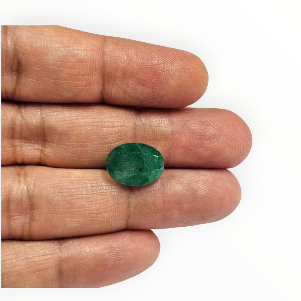 Certified Zambian Emerald (Panna)-7.60 Carats (8.36 Ratti) Zambia, SKU: WH0306